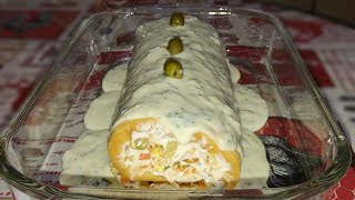 Rocambole de arroz com frango de liquidificador para este Natal