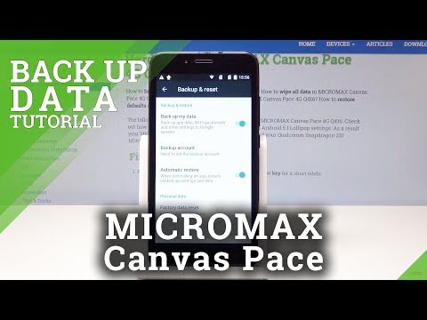 How to Enable Google Backup in MICROMAX Canvas Pace - Save Data in Google Server