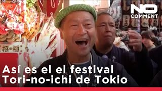 El festival Tori no Ichi, con siglos de historia, atrae visitantes al santuario Ootori de Tokio