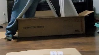 🔥 Unboxing huge ottoman for end of bed bench