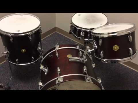 Steve Maxwell Gretsch USA bop kit walnut satin with extras.