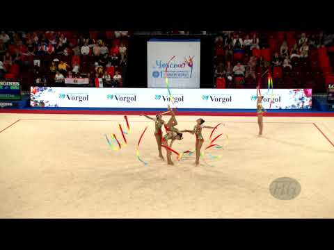 Uzbekistan (UZB) - 2019 Rhythmic Junior Worlds, Moscow (RUS) - Qualifications 5 Ribbons