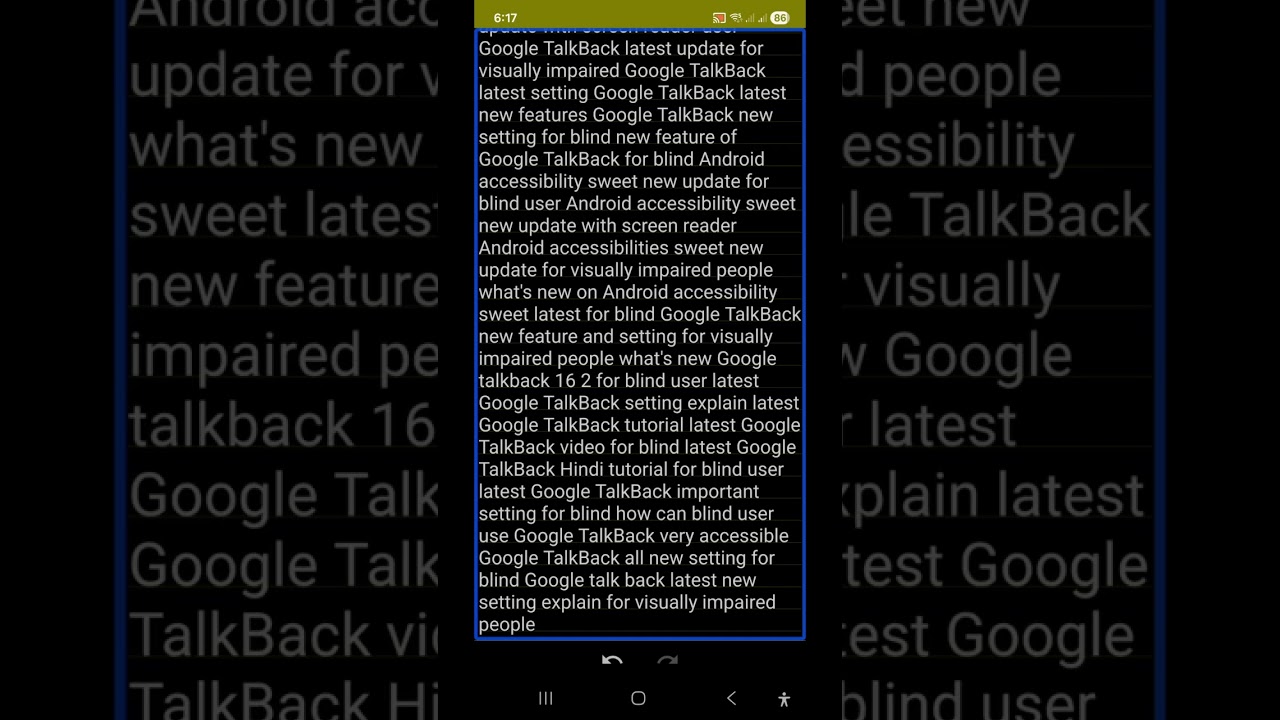 Google TalkBack latest 16.2 update browse mode shortcut voice typing new commands interface change 