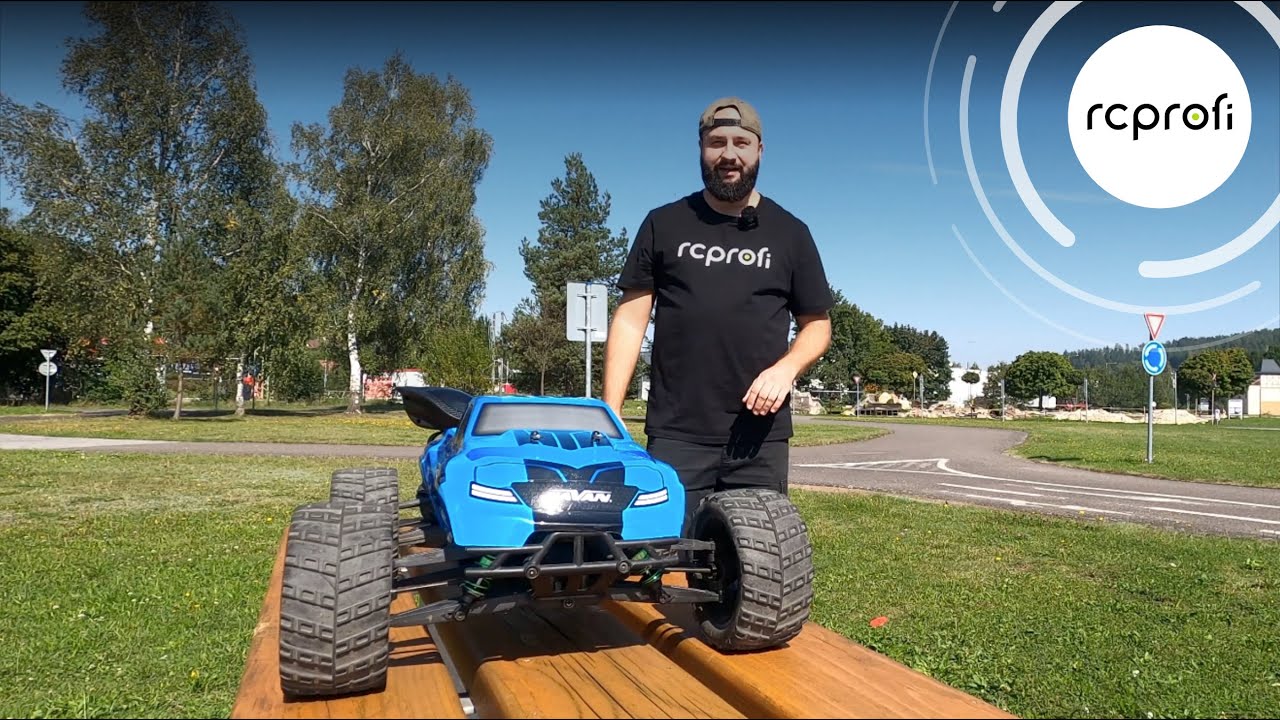 RC auto KAVAN GRT-10 Thunder Brushless 2,4 GHz 4WD Monster Truck 1:10, červená