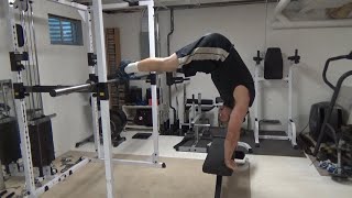 Download lagu Elevated Pike Handstand Push-Ups For Bodyweight Shoulder Training mp3