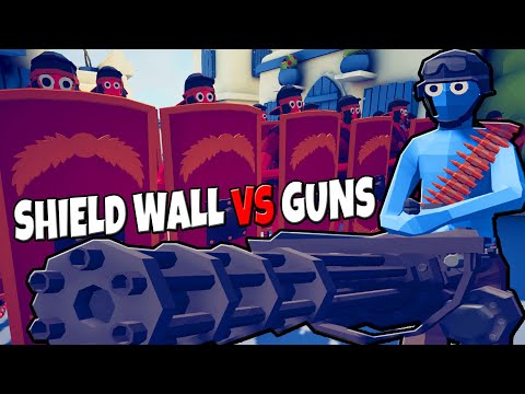 TABS All SHIELD WALLS vs GUNS!? - Totally Accurate Battle Simulator New Update