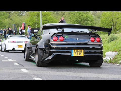 Modified Nissan R33 Compilation | Burnouts, Flames & Bangs, Accelerations, Loud sounds, ...