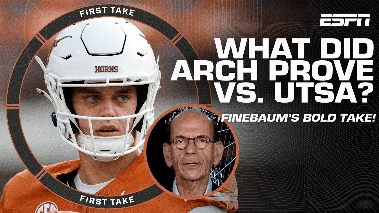 Paul Finebaum’s BOLD Arch Manning take 👀 + Was Shedeur WRONG for not shaking hands? | First Take