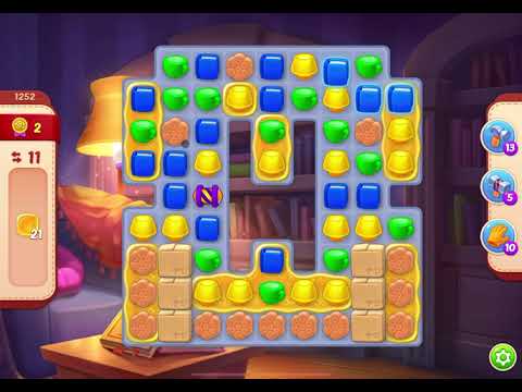 HomeScapes Level 1252 no boosters (18 moves)