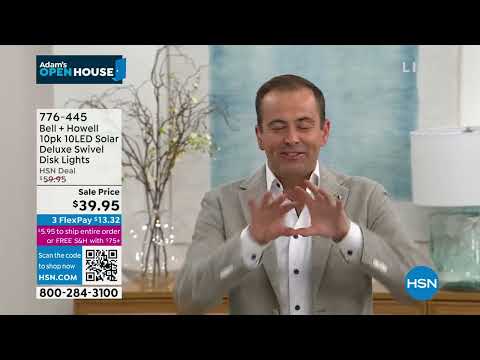 Bell + Howell 10pack 10LED Solar Deluxe Swivel Disk Ligh...