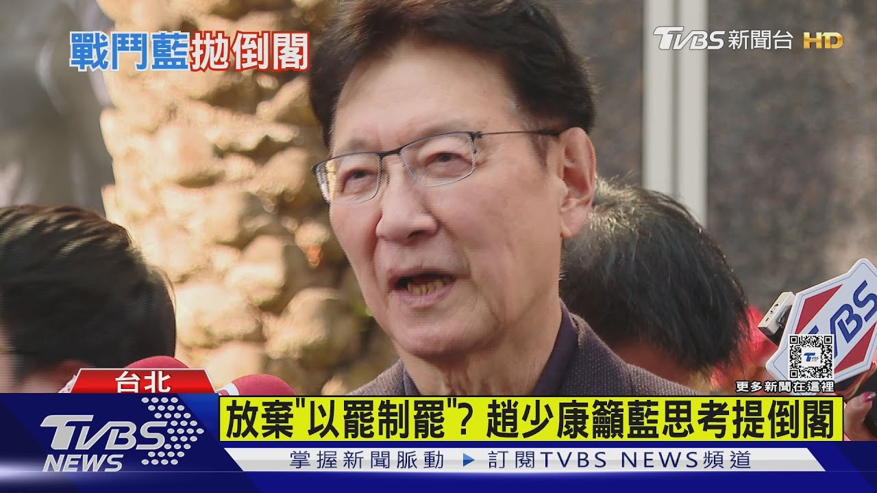 放棄「以罷制霸」? 趙少康籲藍思考提倒閣