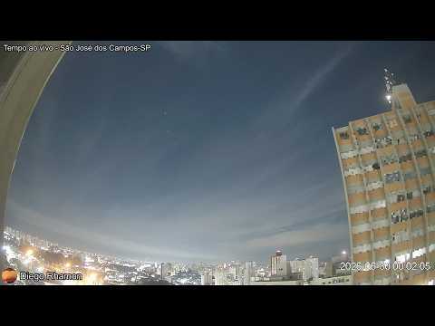 Ao vivo - Céu de São José dos Campos-SP + escuta do aeroporto (SBSJ) - 30/06/2026