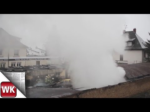 Garagenbrand in Mainz-Kostheim
