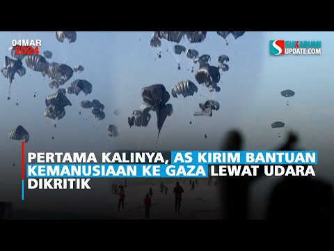 Pertama Kalinya, AS Kirim Bantuan Kemanusiaan ke Gaza Lewat Udara Dikritik