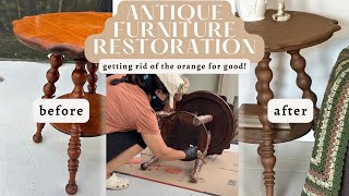 Refinishing An Antique Tiger Oak Side Table: Easy DIY Furniture Transformation
