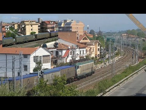 E.652.011 with train of garbage to Germany in Monterodondo