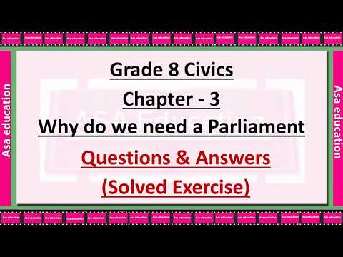 Chapter 3: Why do we need a Parliament Video Lecture - Class 8