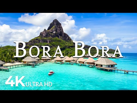 FLYING OVER BORA BORA (4K UHD) – Soothing Music Along With Beautiful Nature Video - 4K Video UHD #6