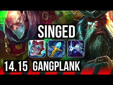SINGED vs GANGPLANK (TOP) | 42k DMG, 600+ games | EUW Master | 14.15