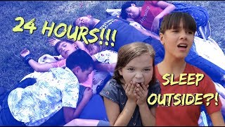 24 HOURS OUTSIDE! Sleeping on GRASS &amp; finding food!