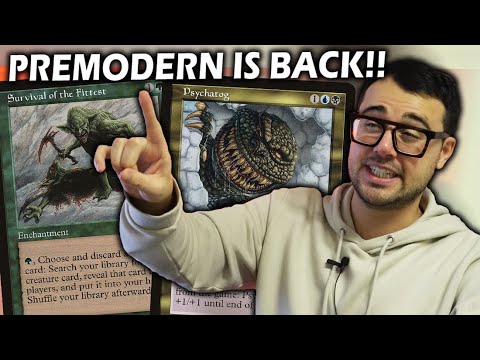 Premodern is so much fun with Survival of the Fittest! | Premodern Psychatog vs BG Survival | Mtg