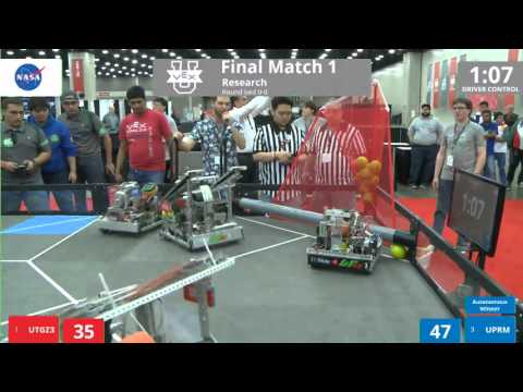 VEX Worlds 2016 - VEX U - Research - Finals 1 (UTGZ3) 257 vs 201 (UPRM)