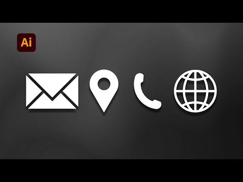 How to Draw icons the right way , Phone Icon, Email Icon, Location Icon, Website Icon In Illustrator
