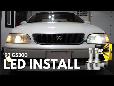 1993 Lexus GS300 LED Headlight Install - AWESOME Upgrade - Auxito LEDs