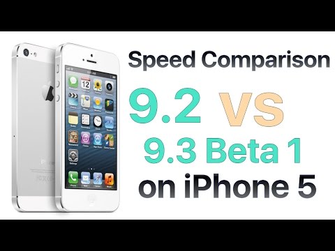iPhone 5 iOS 9.2 vs iOS 9.3 Beta 1 Build 13E5181d Speed Comparison