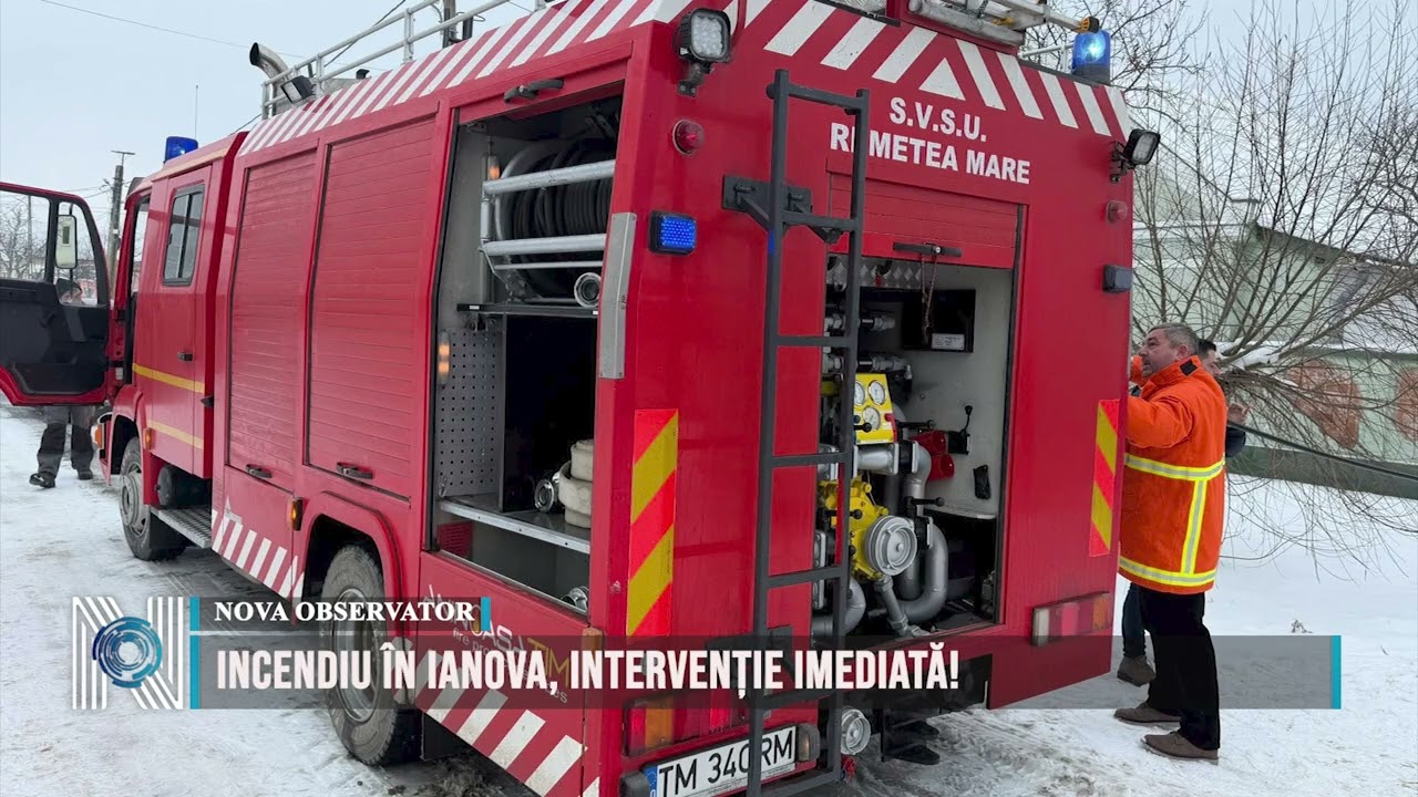 Incendiu în Ianova, intervenție imediată!