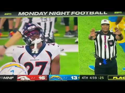 Damarri Mathis 4th pass interference call of the game vs Chargers 10/17/22