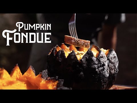 The PERFECT STARTER:  An unbelievable Pumpkin Fondue (filled with cheese and...)