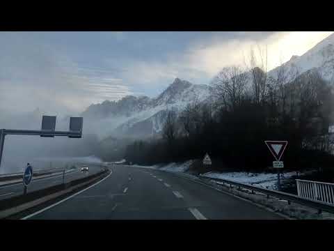 🇨🇵 France: A40 N205 Montblanc Excellent Views || Alps Highway || Chamonix Courmayeur