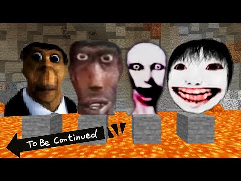NEXTBOT are chasing me OBUNGA and AHENO and YOSHIE and ENTITY 666 in Minecraft - Gameplay