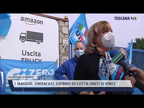 2021-05-01 CALENZANO (FIRENZE) - 1 MAGGIO, SINDACATI, GIORNO DI LOTTA UNITI SI VINCE