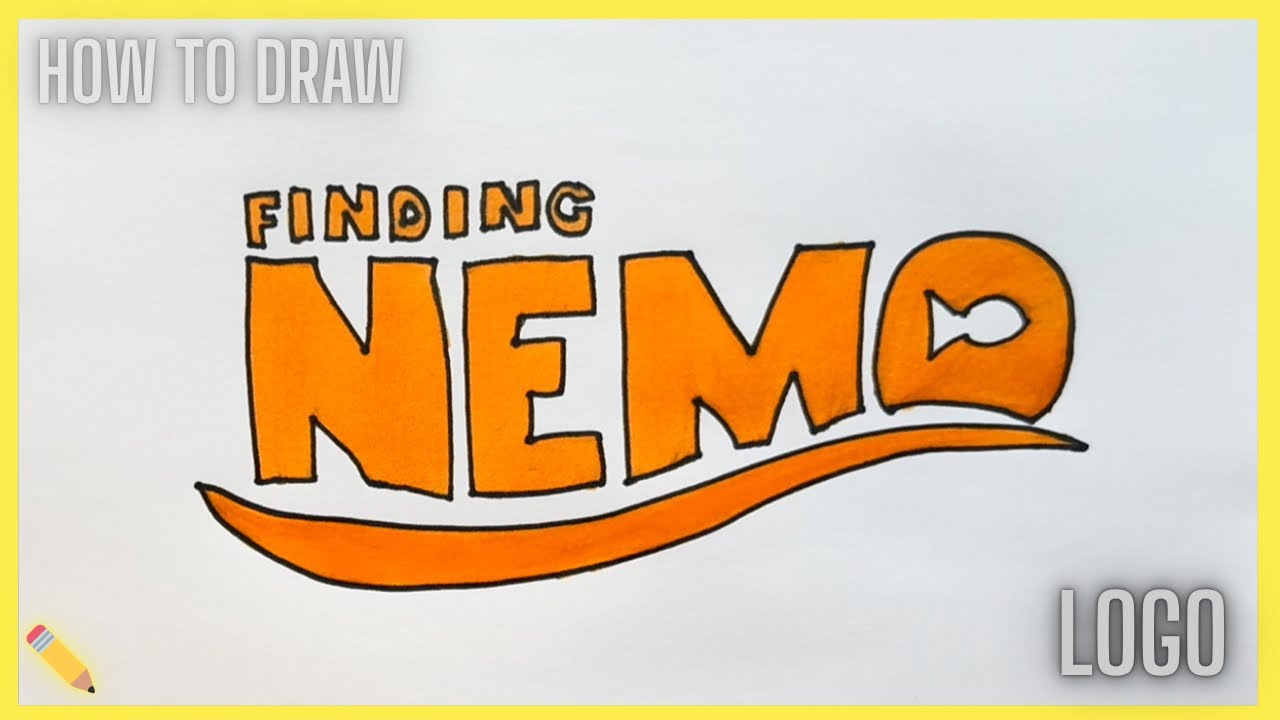 How to draw Finding Nemo logo ✏️
