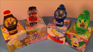 2002 THE SIMPSONS FULL SET OF 4 TALKING WATCHES BU