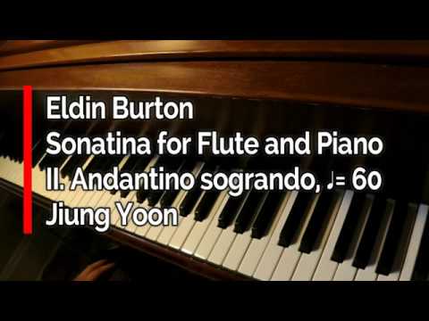 Piano part- Burton, Sonatina for Flute and Piano, II. Andantino sognando, ♩= 60