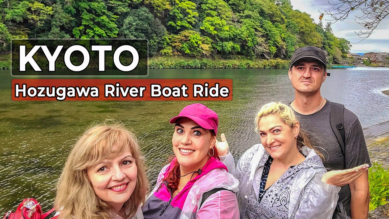 A group of adventurers relish the captivating Hozugawa Boat Ride.