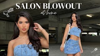 How To: Salon Blowout At Home | No Rollers/Dyson Needed!