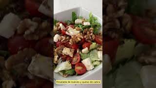 ENSALADA con QUESO de cabra y NUECES 🥗 #shorts