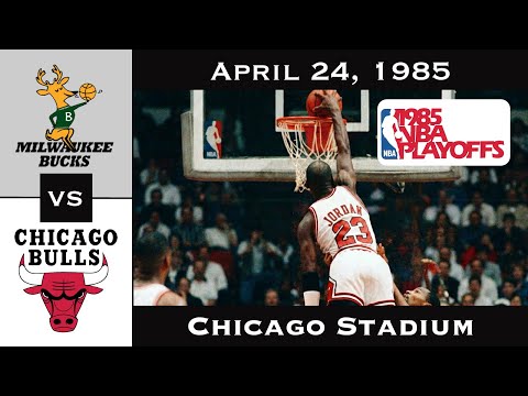Full Game: Facing Elimination | R1G3: Bucks vs Bulls (April 24, 1985)