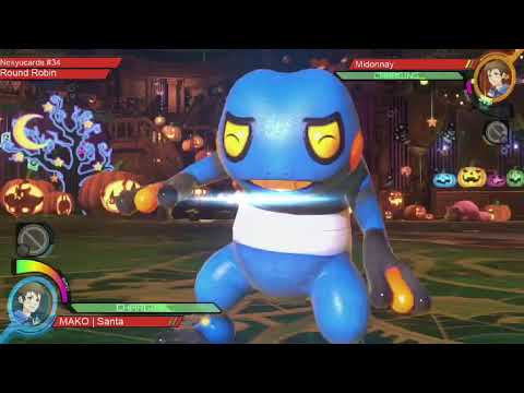 Nekyucards #34 Santa (Croagunk) vs Midonnay (Pikachu)