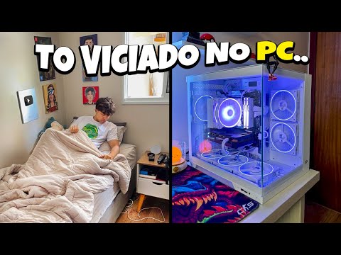 DIA de um Gamer com seu NOVO PC LINDO E POTENTE 😈