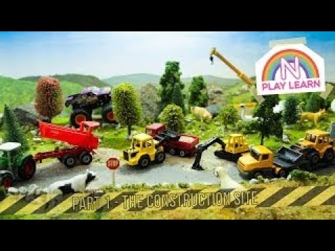 Colors For Children To Learn With Train Transporter Toy Street Vehicles - Learn Colors for