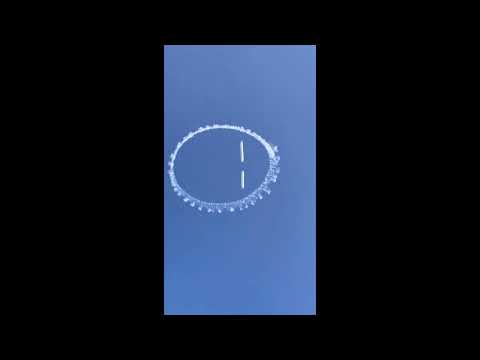 Guys Happy To See Pilot Make A Smiley Face in the Sky