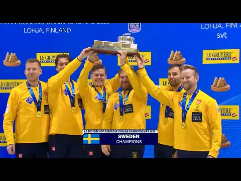 Sverige (Lag Edin) vinner EM Guld i curling. 2025