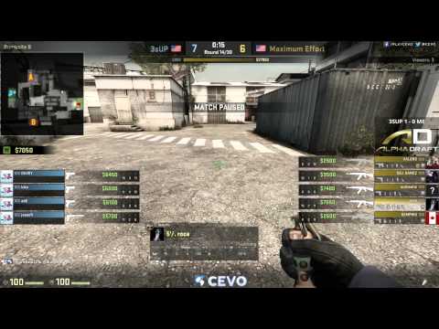 3sUP vs Maximum Effort Game 2 (CEVO-P CS:GO Season 8) - Gecks & Dust