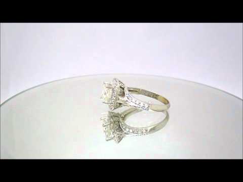 PRINCESS CUT DIAMOND ENGAGEMENT RING ANTIQUE 2.30CT - KNR INC- 138