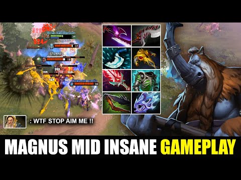 INSANE MID GAMEPLAY !! 24 Kills Nonstop Enemies Got Rekt By Magnus | Dota 2 7.27